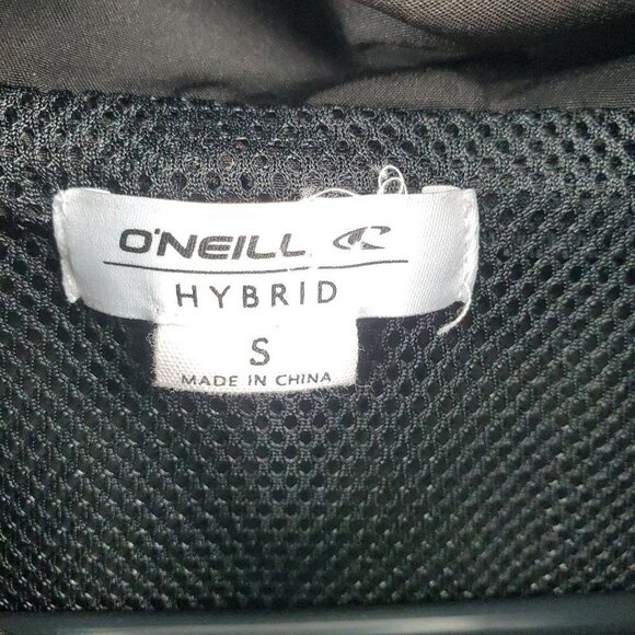 O'Neill Hybrid Long Sleeve Full Zip Hoodie Solid Oversize Small Women Black - Picture 6 of 12